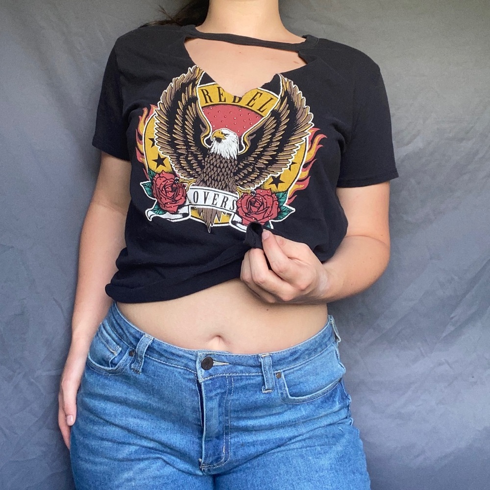 Black graphic tee